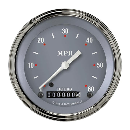 Silver Gray Series Classic Instruments LSS Low Speed Speedometer