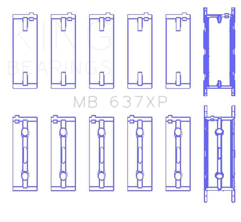 BMW S85B50A King Crankshaft Main Bearings (STD)