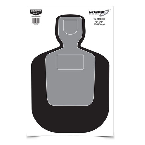 12" x 18" Birchwood Casey Eze-Scorer BC-19 Shoot-Up Brilliant White Paper Targets for Indoor and Outdoor Use, 10 Targets