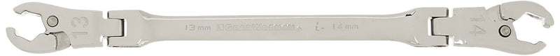 Ratcheting Flex Head GEARWRENCH Flare Nut Metric Wrench Set 6 Pc. - 89101D