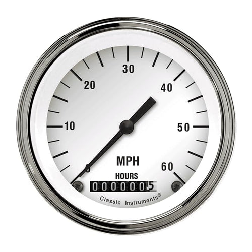 LSWH Classic Instruments Low Speed White Hot Series Speedometer