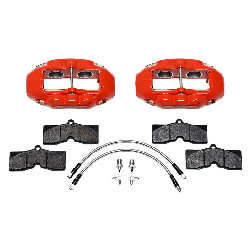 Red D8-4 Front Caliper Kit