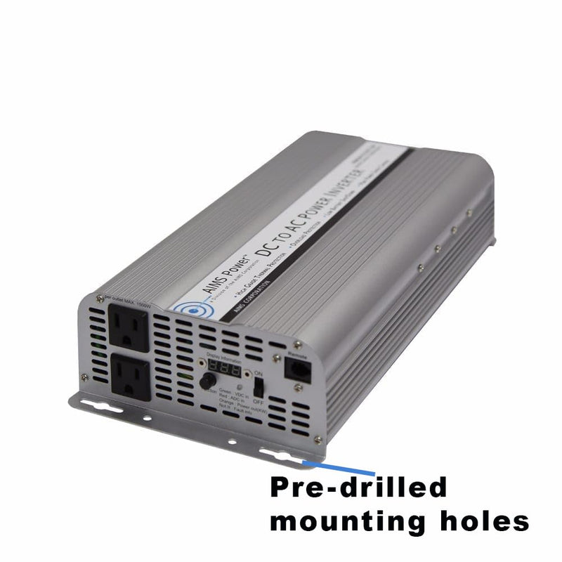 2500 Watt AIMS Power Modified Sine Power Inverter, 5000 Watt Surge Peak Power, and AC Outlets
