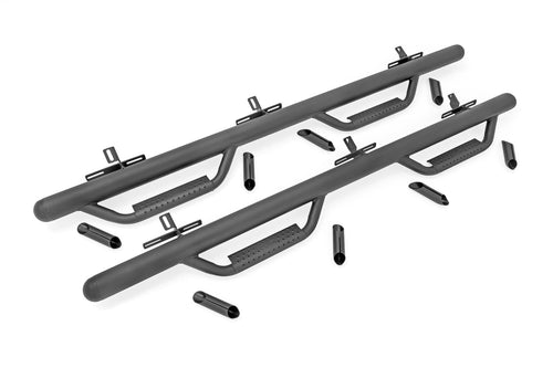 Rough Country Nerf Steps for Bronco Ford (2021-2025) 4-Door - Rugged Nerf Bar with Side Steps, Bolt-On Install