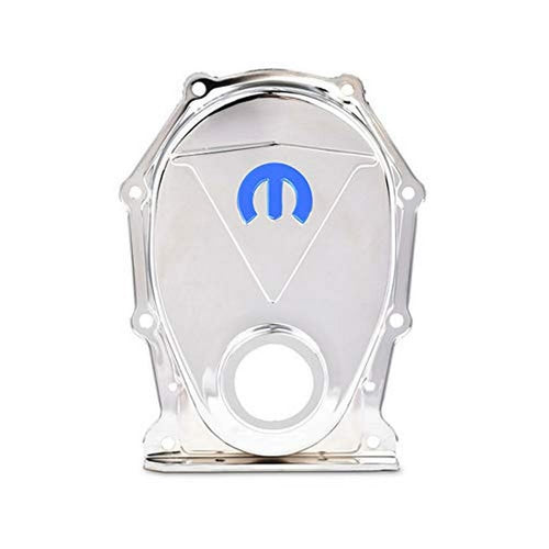 ProForm Omega M Timing Cover, 1 Piece, Seal/Timing Tab Included, Steel, Chrome, Mopar B/RB-Series, Kit