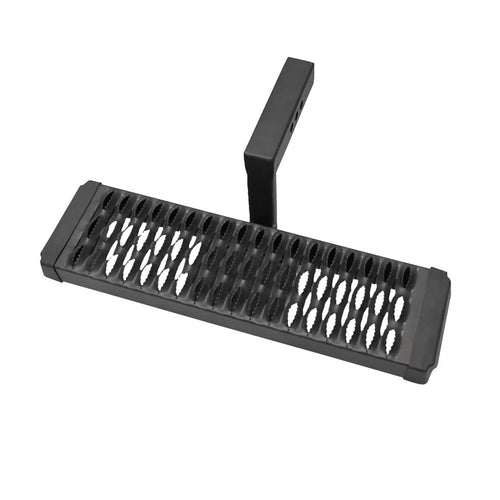 TrailFX Hitch Step Titanium Black Powder Coated for 2 Inch Receivers Aluminum 22 Inch x 6.5 Inch 6 Inch Drop Down Stationary Aggressive Step TrailFX AHS002B