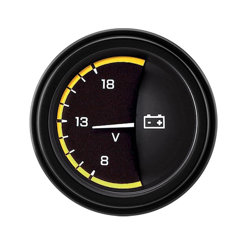 AX30YBLF Classic Instruments Autocross Yellow 2-1/8" Volt Gauge