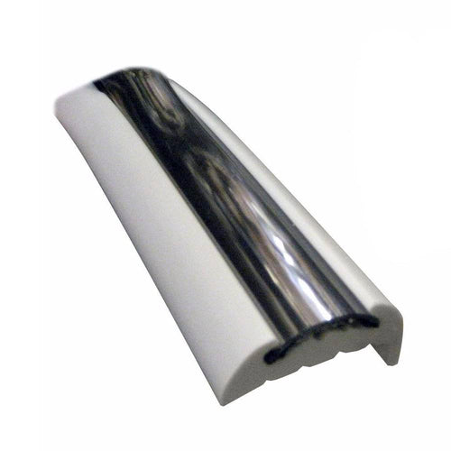 Rigid Vinyl Rub Rail Kit Taco Marine V11-9811WCM70-2 - 1-5/8" x 3/4" x 70', Frosty White