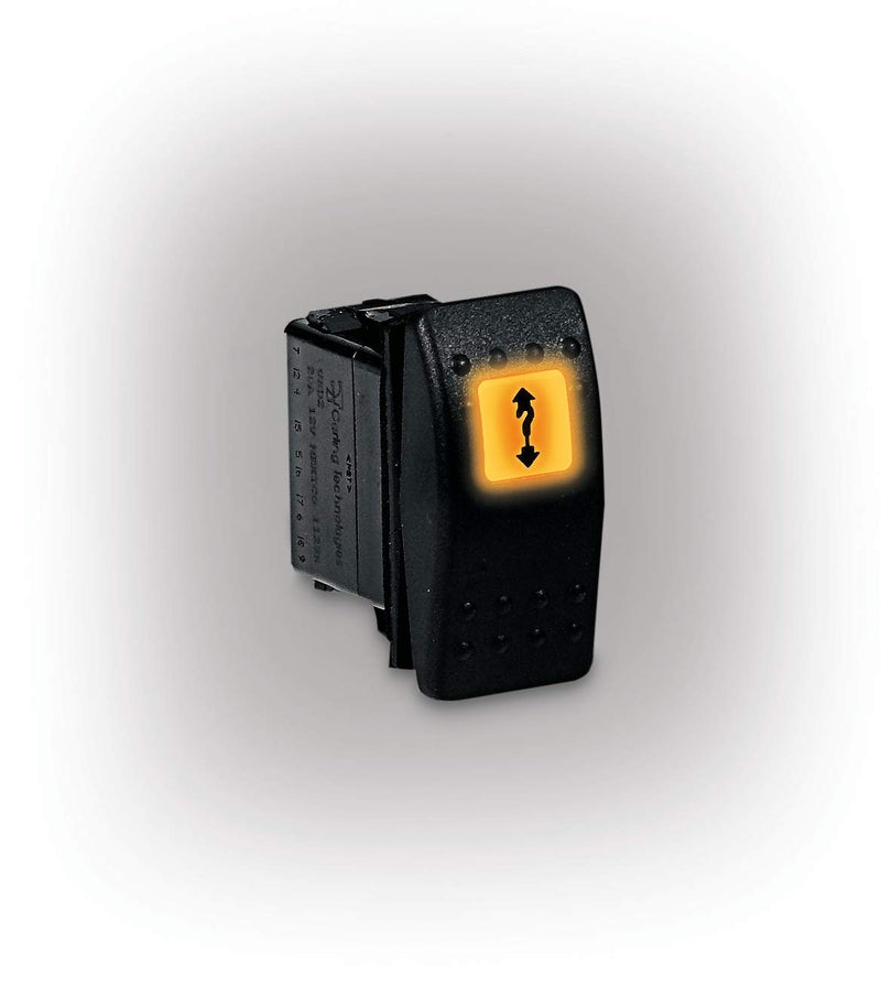 Lighted WARN Dash Rocker Switch Kit 99897, Black