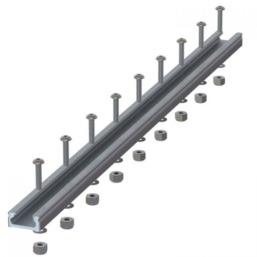 GearTrac YakAttack GTTL90 – 16" Top-Loading Aluminum Mount Track | 0.9" Wide Kayak Gear Track Rail | Includes Stainless Hardware | Durable Surface Mount for Kayak Accessories | Made in USA