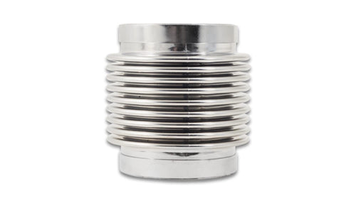 Exhaust Bellows Assembly Vibrant Performance 69683, Directional Flow Solid Liner, 2.25 in. diameter inlet, 2.25 in. diameter outlet, 3.00 in. Long, 321 Stainless Steel, Electropolished, each