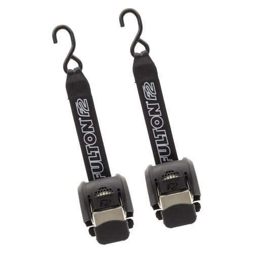 Fulton F2 Retractable Boat Transom Tie Down Straps (Pair of 2), 2 x 43 Inches Ratchet Tie Down Straps, 833 lbs. Capacity, 2,500 lbs. Break Strength.