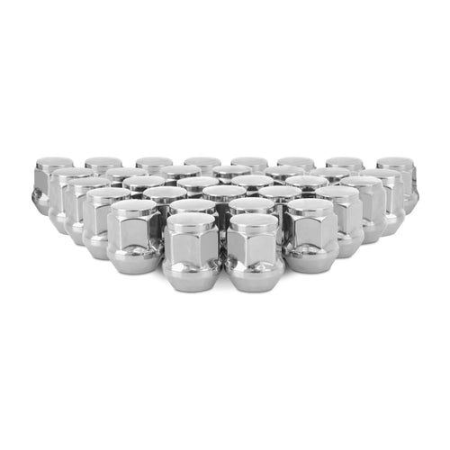 M14x1.5 Mishimoto Steel Lug Nuts, Acorn Seat, 32pc Set, Chrome