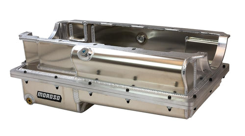 Moroso Aluminum 20393 2 Piece Wet Sump Oil Pan, Fits Big Block Chevy CN/Energy/DRCE2 Blocks, For use w/External Oil Pump