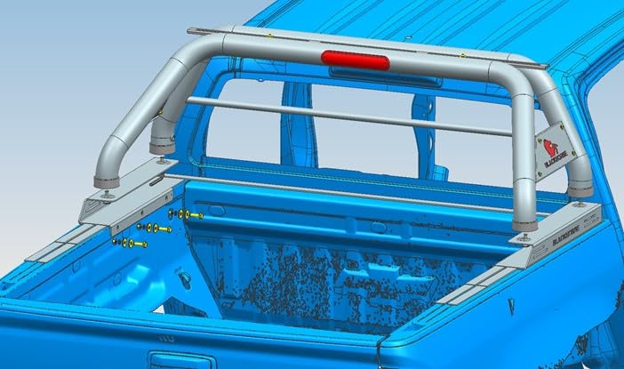 Off Road Black Horse Classic Roll Bar Black Compatible with 2022-2023 Nissan Frontier-RBB22