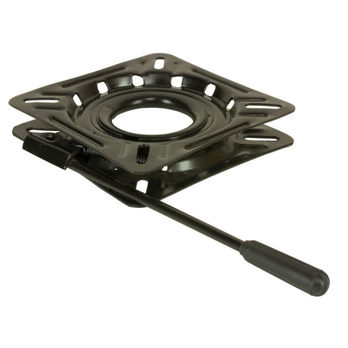 Locking Springfield 1100018 12-Way Seat Swivel - 6.75" Square with 0° Tilt, Black E-Coat
