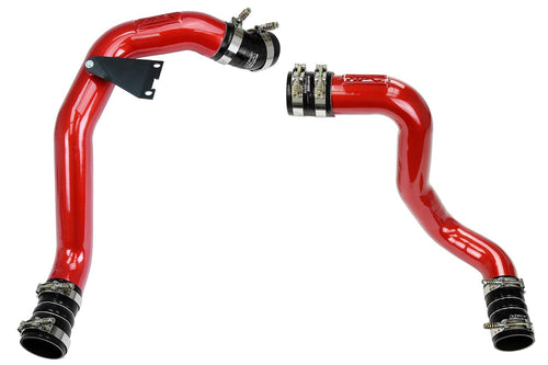 HPS Performance Intercooler Charge Pipe Kit Red Cold Side and Hot Side Compatible for 2003-2007 Ford F250 F350 F450 F550 Superduty Powerstroke 6.0L Diesel Turbo, 17-145R