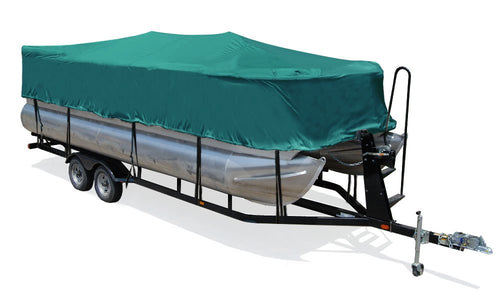 Trailerite Taylor Made Products Semi-Custom Boat Cover for Pontoon Boats with Outboard Motor, Multiple Sizes and Colors