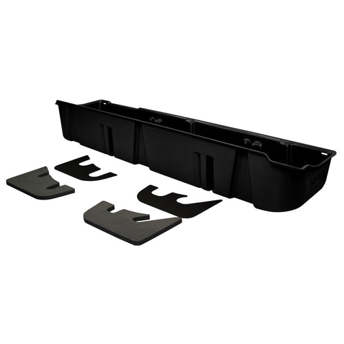Under Seat Storage DuHa 20078 fits 2009-2014 F150 SuperCrew with a Factory Subwoofer | Black Heavy-Duty Back Seat Organizer | Includes Dividers