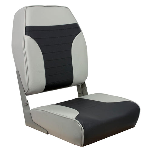 Gray/Charcoal Springfield Marine 1040663 Economy Folding High Back Chair