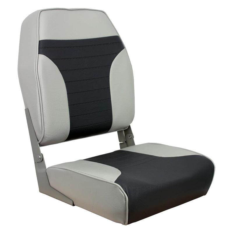 Gray/Charcoal Springfield Marine 1040663 Economy Folding High Back Chair