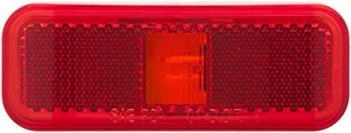 Rectangular Marker Light Optronics International Llc; White Base; Two Wire; Red