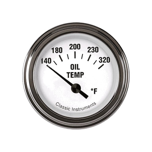 White Hot Classic Instruments 2 1/8" Oil Temperature Gauge WH28SLF