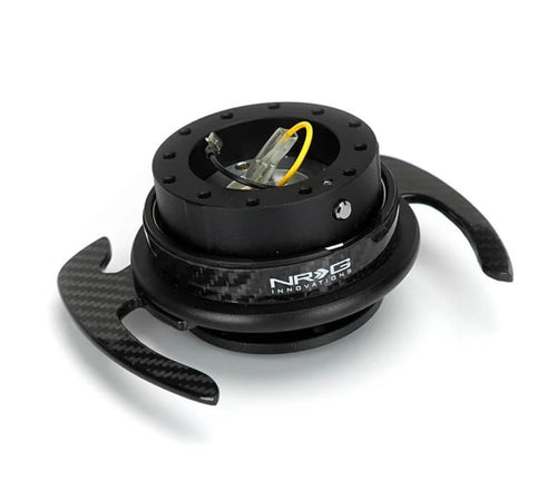 NRG Innovations Gen 4.0 SRK-700CF-1 Carbon Fiber Steering Wheel Quick Release Adapter with Bolts & Allen Key,6 X 70mm / 6 x 74mm Bolt Pattern