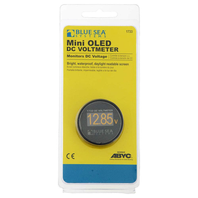 Mini OLED DC Voltmeter, Blue Sea Systems 1733 Yellow