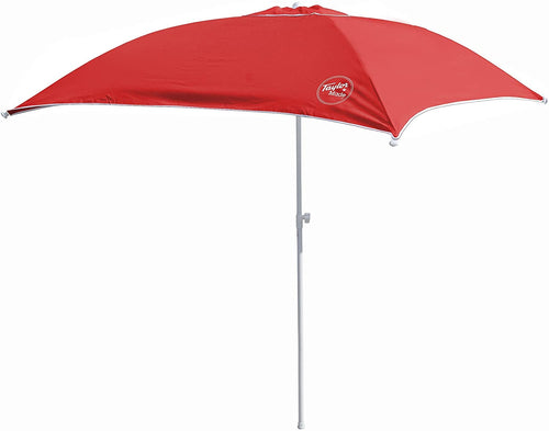 Anchorshade III Boat Shade, Taylor Made, Red, 6' x 6', Adjustable Aluminum Pole to 8 Feet, UV-Treated Fade-Resistant Nylon, Market-Style Top, Carrying Case, Fits Most Boats and Benches – 22045