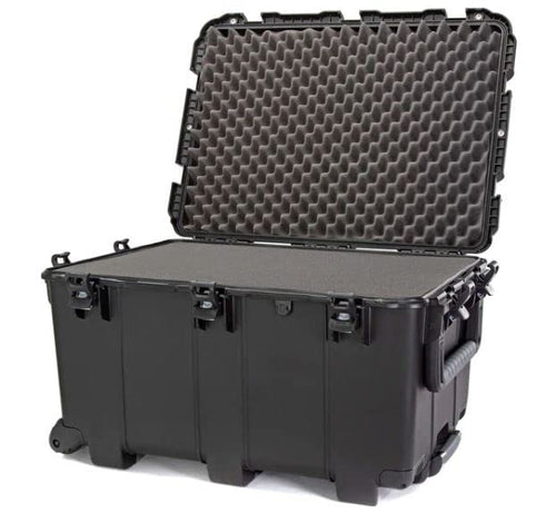 Nanuk 975 Case - No Pull Handle, with (W) Heels w/Foam - BK 975W-1001
