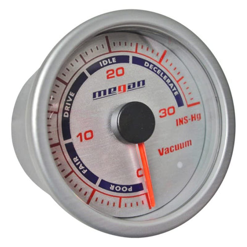 Megan Racing Silver Face MR-MG-VM Version 2 Vacuum Gauge