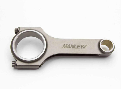 H Beam Manley Connecting Rod, 6.000 in Long, Bushed, 7/16 in Cap Screws, Forged Steel, Small Block Chevy, Set of 8