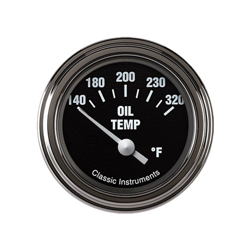 Hot Rod Classic Instruments HR28SLF 2 1/8" Oil Temperature Gauge 100 PSI Electric