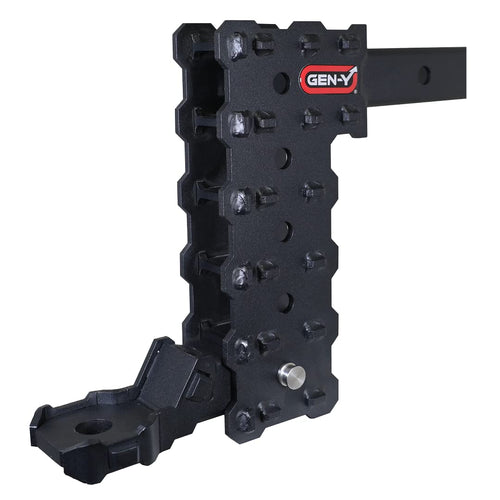 GEN-Y Hitch Adjustable 5 Position 9.5" Tow Hitch with Platinum Ball Mount for 2" Receiver - 7,000 LB Towing Capacity - 700 LB Tongue Weight