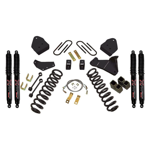 Skyjacker Suspension Lift Kit F8451KH-B w/Shock Black MAX Shocks 4 in. Lift. Incl. Front Coil Springs Rear Blocks