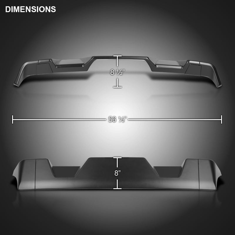 Matte Black ABS Cab Roof Spoiler Spec-D Tuning for 2007-2013 Toyota Tundra Models
