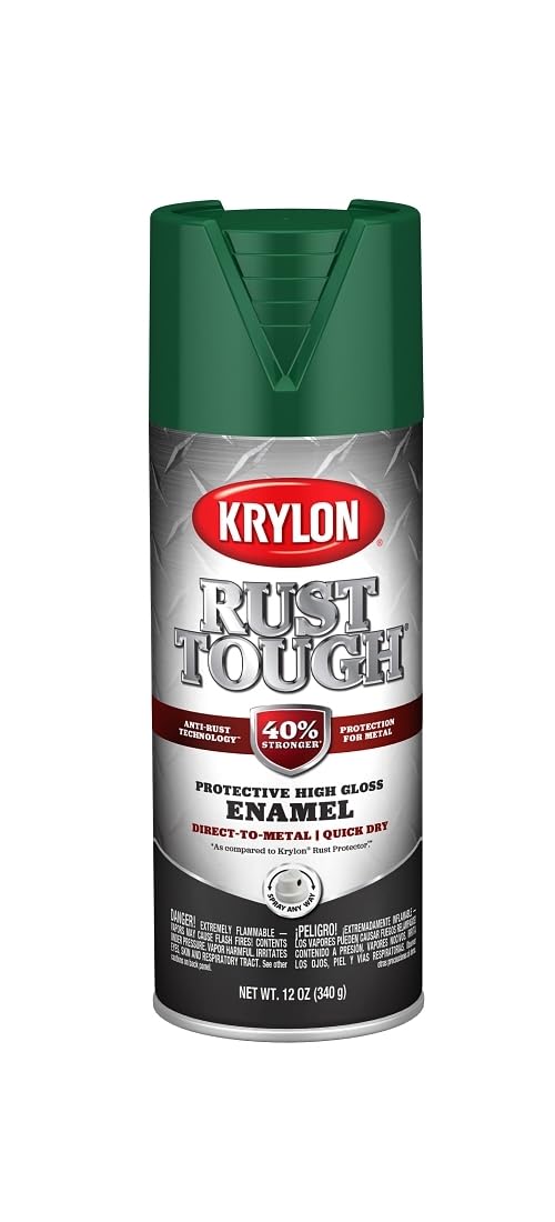 Krylon 'Rust Tough' Forest Green K09215007 Rust Preventive Enamel - 12 oz. Aerosol