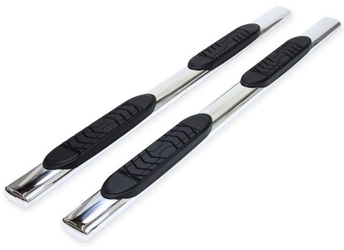 Nerf Bar TrailFX Fits Ford F-250 Super Duty Crew Cab 1999-2016 5-Inch Oval Straight Polished Stainless Steel with Slip-Resistant Step Pads Rocker Panel Mount Set of 2 Running Boards A7015S TrailFX
