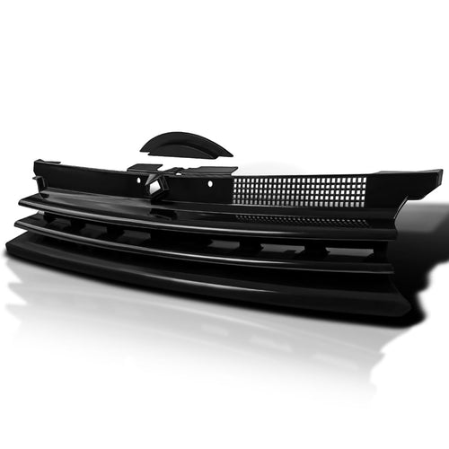 Spec-D Tuning Sport Glossy Black Front Hood Grille W/Notch Filler R32 Mk4 Compatible with 1999-2006 Volkswagen Golf Gti