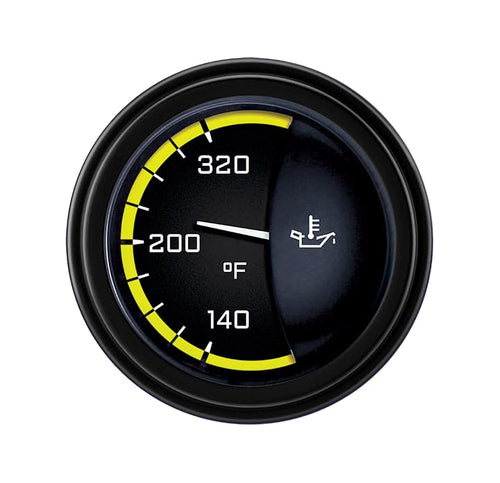 AX28YBLF Classic Instruments Autocross Yellow 2-1/8" Oil Temperature Gauge