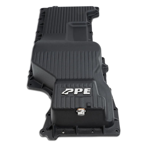 Heavy Duty PPE High Capacity Cast Aluminum Oil Pan (Black) 114054020 Compatible for 2020+ Chevy Silverado or GMC Sierra with 3.0L Duramax