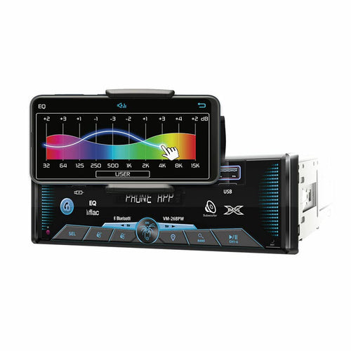 1-DIN Soundstream VM-26BP Digital Audio Head Unit, USB/SD, Bluetooth, Phone Holder w/APP