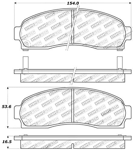 Sport Brake Pads StopTech 309.08330 with Shims and Hardware