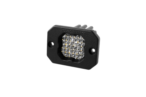 Diode Dynamics SSC1 Pro White LED Pod Flush Mount (one), Flood w/Amber Backlight