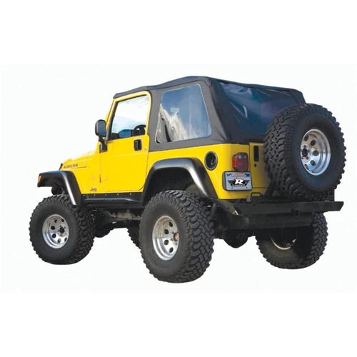 Frameless Trail Top RAMPAGE PRODUCTS for Jeep Wrangler TJ | Tinted Windows, Vinyl, Black Diamond | 109535 | Fits 1997-2006 Jeep Wrangler TJ (Excluding LI Unlimited)