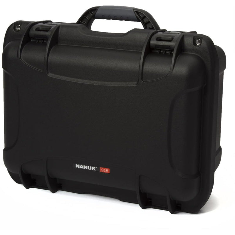 Medium Nanuk 918 Waterproof Hard Case with Foam Insert 16.9" x 12.9" x 9.3" - Black