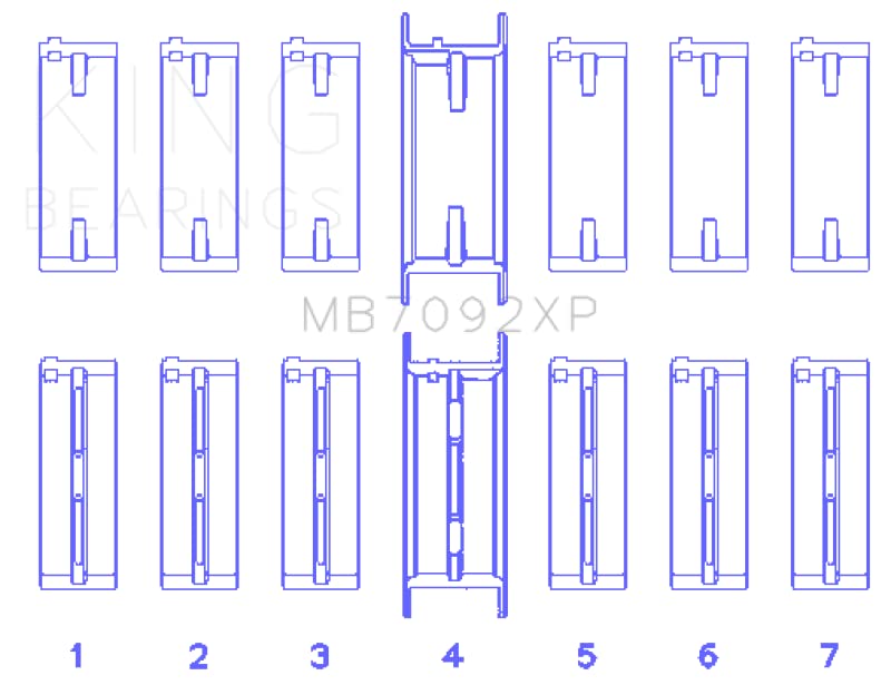 MB7092XP King Engine Bearings Main Bearing