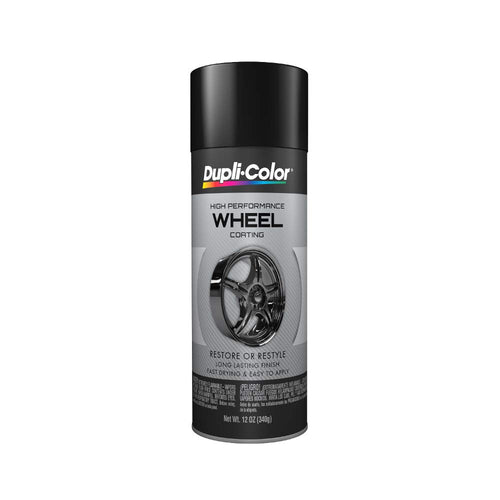 High Performance Dupli-Color HWP108 Wheel Paint - Gloss Black - 12 oz Aerosol Can