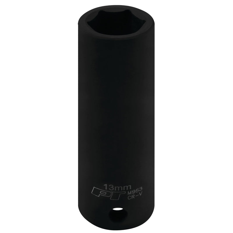 3/8-Inch Performance Tool M953 13mm Deep Wall Impact Socket for Efficient Automotive Repair and Maintenance